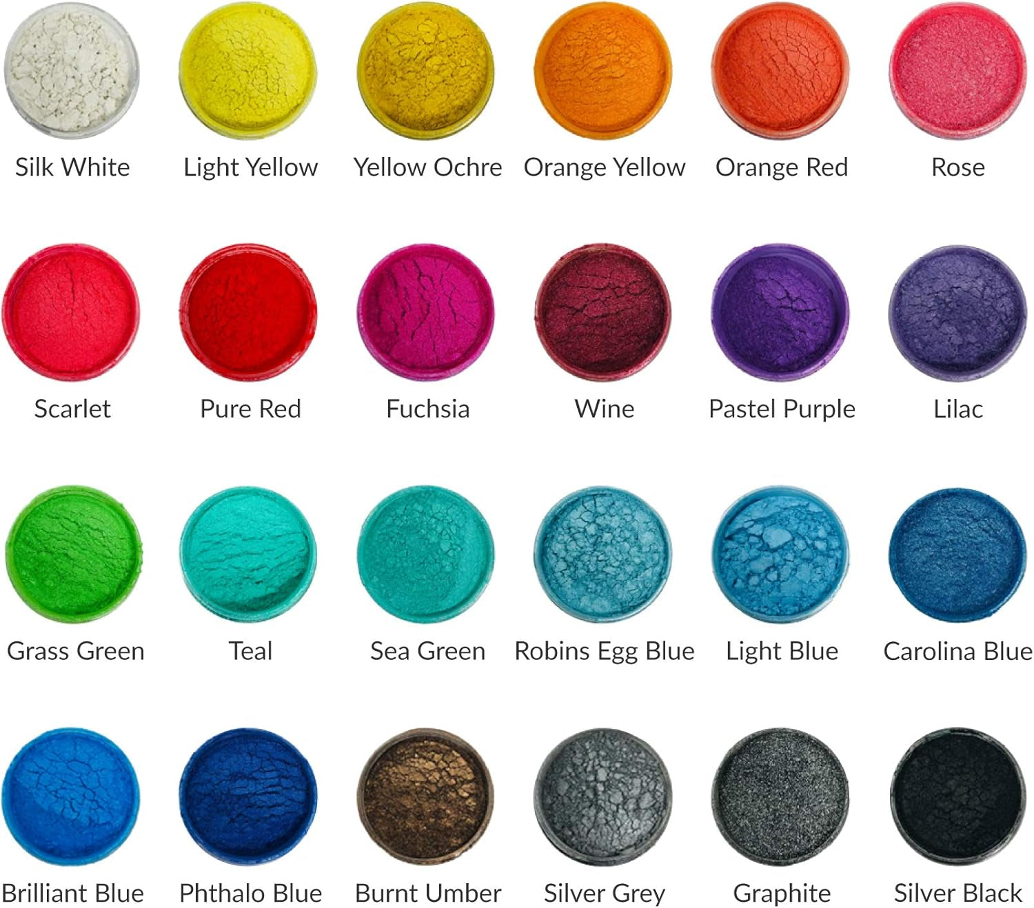 Pigment Powder for Epoxy Resin Mica Powder for Epoxy Resin Candle Dye Bath Bomb Coloring Soap Making Resin Color Pigment Resin Dye Colorant Soap Dye Mica Powder for Candle Making Pearl Metallic