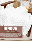 Blanket Yarn 3 Pack of 100G/3.5Oz - White Chenille Yarn 6 Super Bulky - Knitting, Crocheting & Crafts Chunky Yarn