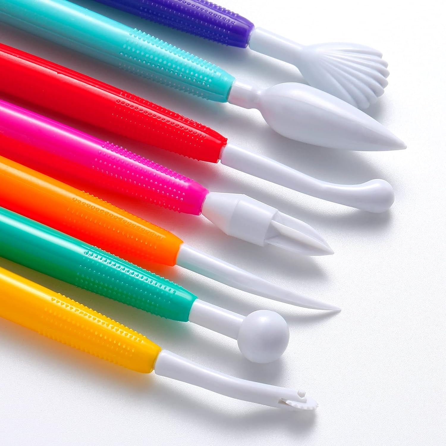 Plastic Clay Tools Clay Sculpting Tools Modeling Clay Tools Double Head Ceramic Pottery Tool Kit Cook Decorating Tools for Crafts DIY Shaping and Sculpting, Assorted Colors(20 Pieces)