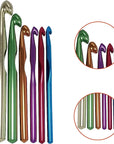 Large Aluminum Crochet Hooks Set 7Mm, 8Mm, 9Mm,10Mm, 12Mm, 15Mm, Big Standard Size Crochet Hooks