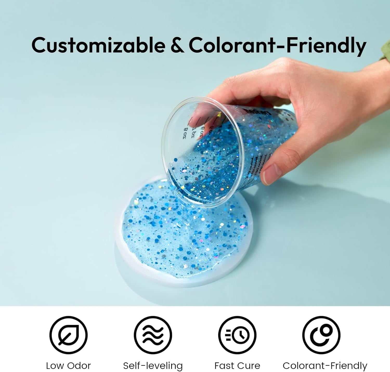 Epoxy Resin 1 Gallon - Crystal Clear Epoxy Resin Kit with Diversion Port - High Gloss No Yellowing No Bubble Art Resin for Mold Casting Jewelry Making Table Top Wood Coating DIY Crafts