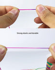 Elastic Beading Cords 100M Rainbow 1Mm Elastic Cord Pony Beads Crafts Pony Beading Thread Stretch String Craft Cord Pony Bead String