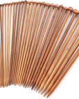 Single Point Bamboo Knitting Needles 14 Inch, 18 Pairs Wooden Knitting Needles for Beginners, US Size 0-15 (2.0-10.0Mm), Straight Wood Needles Prefect for Sweaters, Socks, Shawl, Gloves and Scarf
