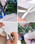 Folding Scissors 3 PCS Small Scissors, Secure Keychain Scissors All Purpose, Stainless Steel Retractable Mini Scissors for Office, Travel, Fishing