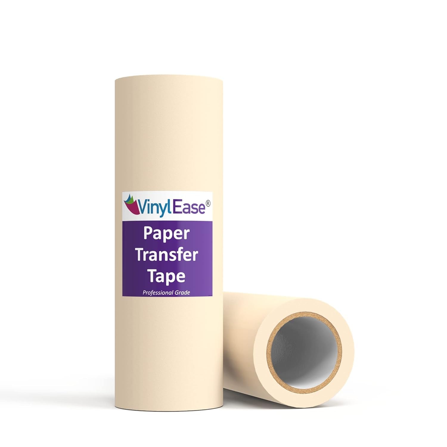 12 Inch X 150 Feet Roll of Paper Transfer Tape with a Medium Tack Layflat Adhesive. Works with a Variety of Vinyl. Great for Decals, Signs, Wall Words and More. V0844
