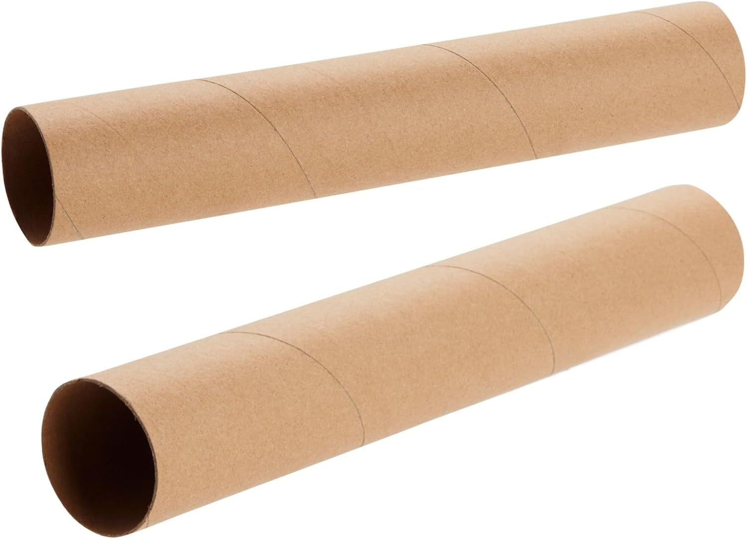 12 Pack Cardboard Tubes for Crafts, Brown Rolls for DIY Projects, Classroom (1.75 X 10 In)
