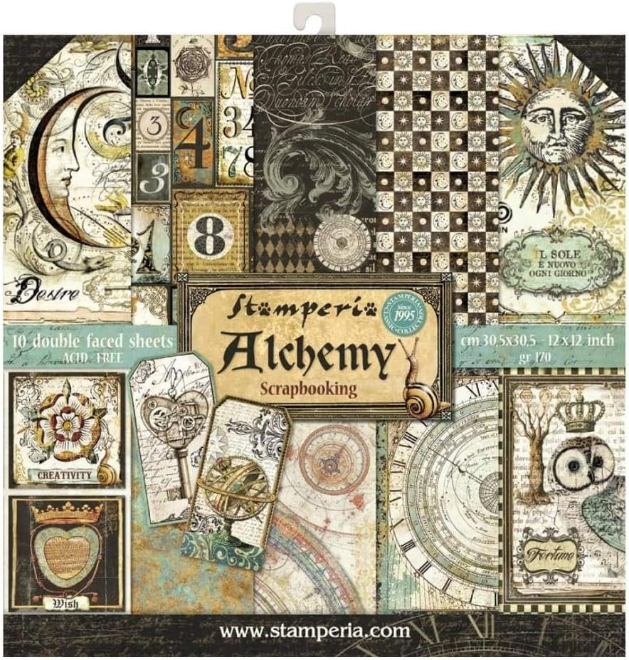 Intl Paper Pad 10 Sheets Double-Sided Alchemy, 30.5 X 30.5 (12" X 12"), Multicoloured