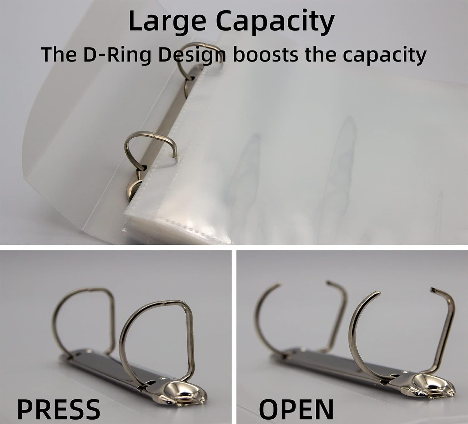 Cookie Stencil Storage Binder, Stamp & Die Cut Storage Binder with 50 Clear Sheet Protectors Holds 6"X6" Size - Clear Binder with D-Rings for Scrapbooking Die-Cuts, Embossing Folders Organizer