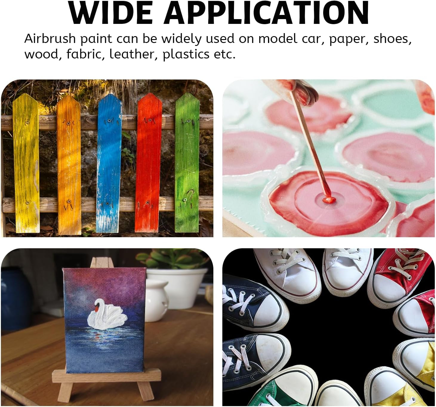 Airbrush Paint - Perfect for Artists and Beginners - Complete Water-Based Air Brush Painting Set with Thinner, Cleaner, Mixing Cups, Mixing Sticks, Gloves