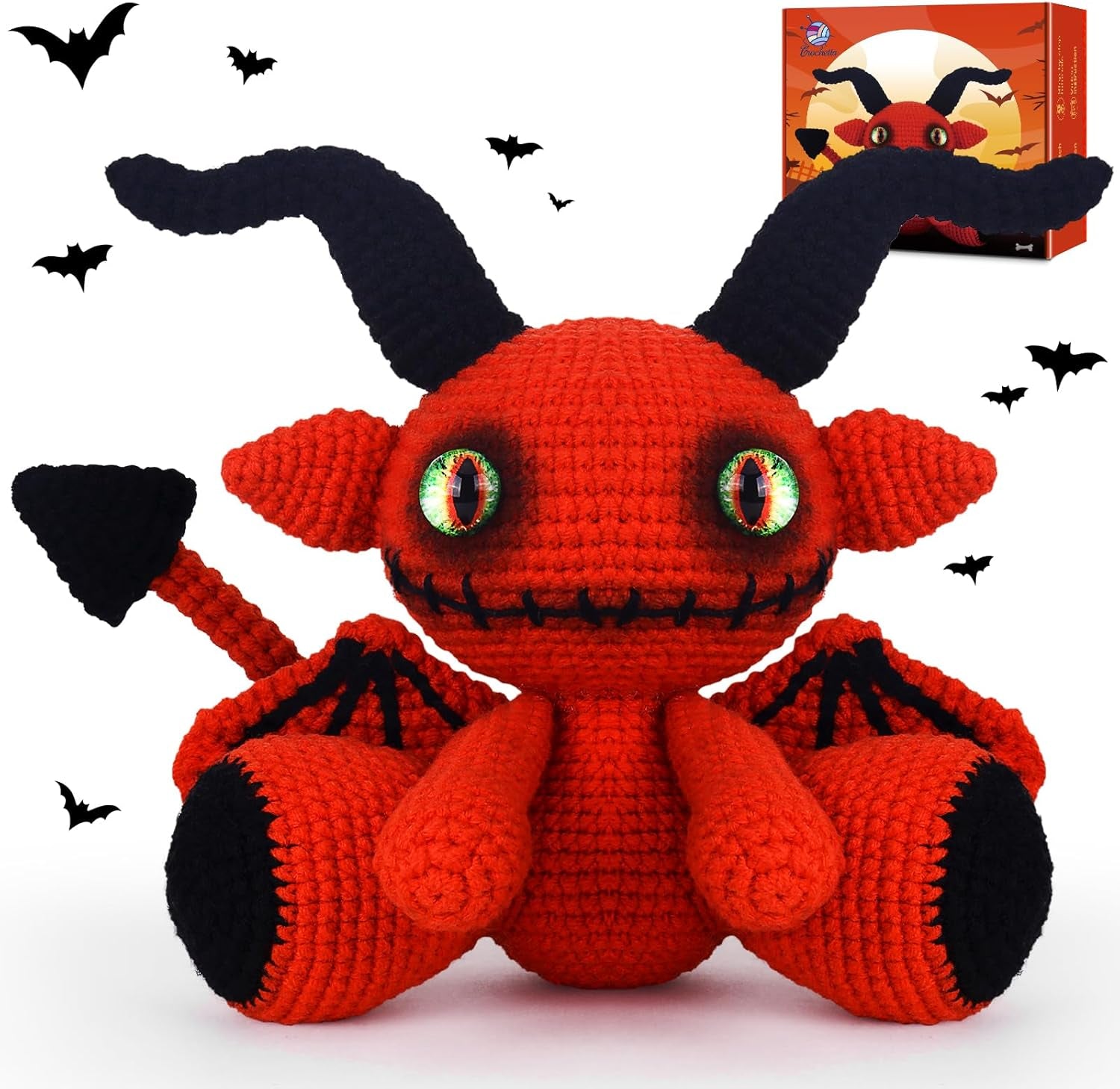 Crochet Kit for Beginners, Crochet Starter Kit with Step-By-Step Video Tutorials, Crochet DIY Knitting Supplies for Adults Kids, Chocolate Strawberry Cake(40%+ Yarn)