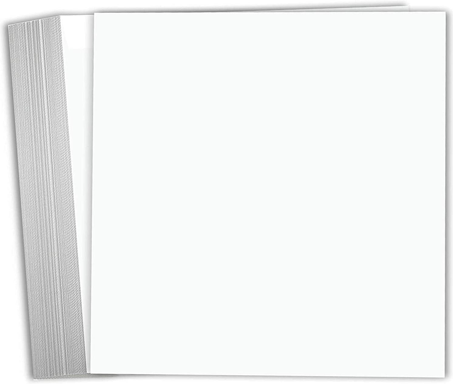 White Cardstock Scrapbook Paper 12X12 65Lb Card Stock – 25 Pack (Bright)