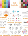 45000Pcs Glass Seed Beads for Bracelet Making Kit, 56 Colors 2Mm Small Beads for Jewelry Making, 260Pcs Letter Beads for Crafts Gifts