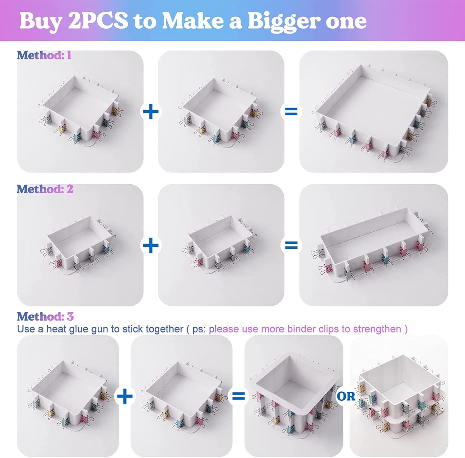 Adjustable Mold Housing for Silicone Molds Making, Silicone Mold for Resin Mold Making Silicone Rubber, Plastic Housing Frame for DIY Resin Molds, Candle Molds, Soap Molds Making