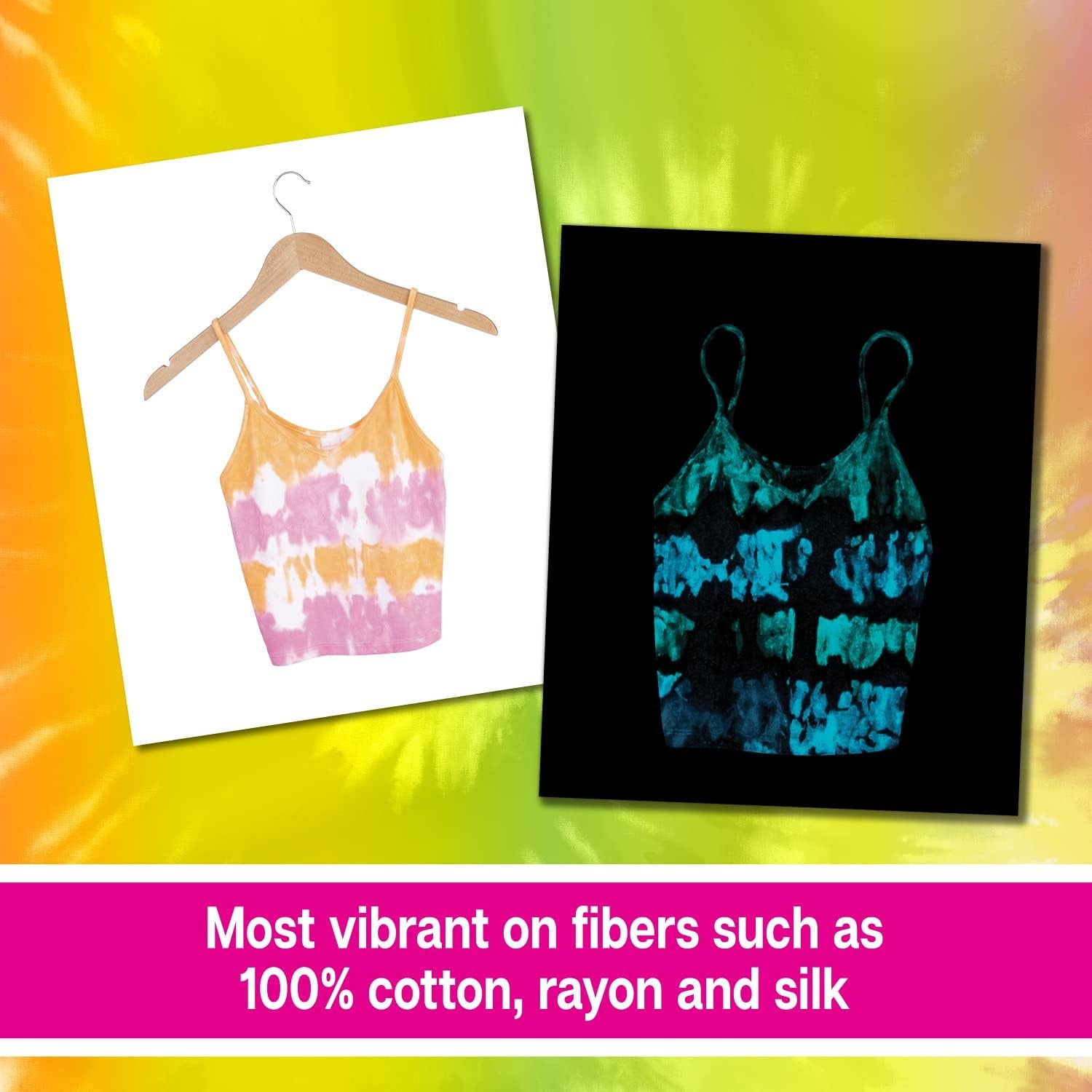 Easy Techniques for Fun Fabric Designs, Glow &amp; Neon Dye Colors DIY Activity &amp; Gift Idea, Glow-In-The-Dark