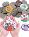 24Pcs River Rocks for Painting- 2-4 in Extra Large Hand Picked Rock-Thick-Flat-Smooth Painting Rocks- Perfect for DIY, Kids Crafts, Kindness Stone, Garden & Home Decor, Holiday Easter Gift