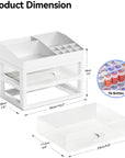 Storage Containers for Diamond Painting Accessories, 2 Drawers with 96 Slots Bead Storage Bottles and Diamond Art Accessories and Tools Rack