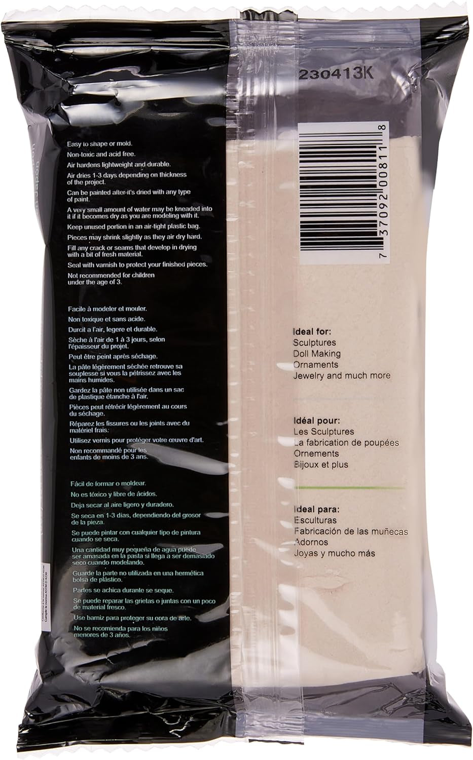 for Modeling Compound, 16-Ounce, White, 4" X 1" X 8" (Length X Width X Height)