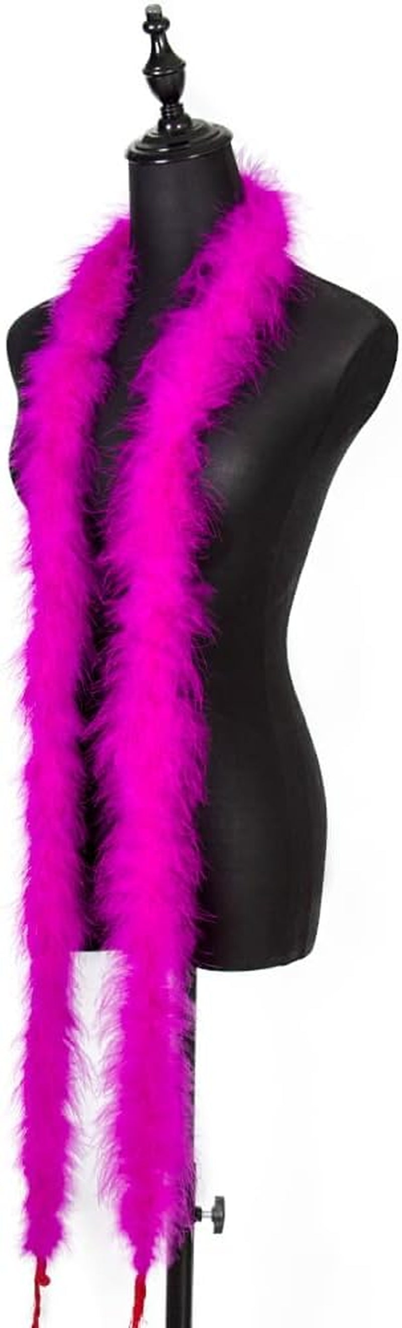 Wanruida 2 Yards 20G Rose Fluffy Marabou Feather Boa for DIY Craft Sewing Trim Home Wedding Party Christmas Decoration