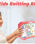 Weaving Loom Kit Toys for Kids and Adults, Potholder Loops Crafts for Girls Ages 6 7 8 9 10 11 12, 7" Pot Holder Loom Knitting Kits and Gifts for Kids and Beginners, Make 6 Masterpieces