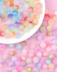700Pcs Glass Beads for Jewelry Making, 24 Color 8Mm Glass Crystal Beads Friendship Bracelets Making Kit for DIY Earrings Necklaces Rings