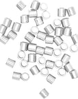 DIY 2Mm Sterling Silver Crimp Bead - 50Pc