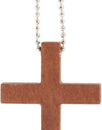 50-Pack Mini Wooden Cross Keychains Bulk for Christian Party Favors, Easter Crafts, Necklace and Bracelet Charms for Jewelry Making (1.2X1.7 In)