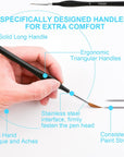 10 PCS Miniature Paint Brushes Kit, Fine Detail Painting Brush Micro Professional Tiny Paints Brush Set for Watercolor, Oil, Face, Acrylic, Nail, Line Drawing, Scale Model Painting