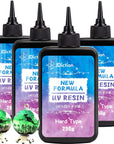 500G UV Resin; New Formula Crystal Clear UV Resin Solar Cure Sunlight Activated Hard UV Resin Kit for Jewelry Making, Casting and Coating DIY Crafts
