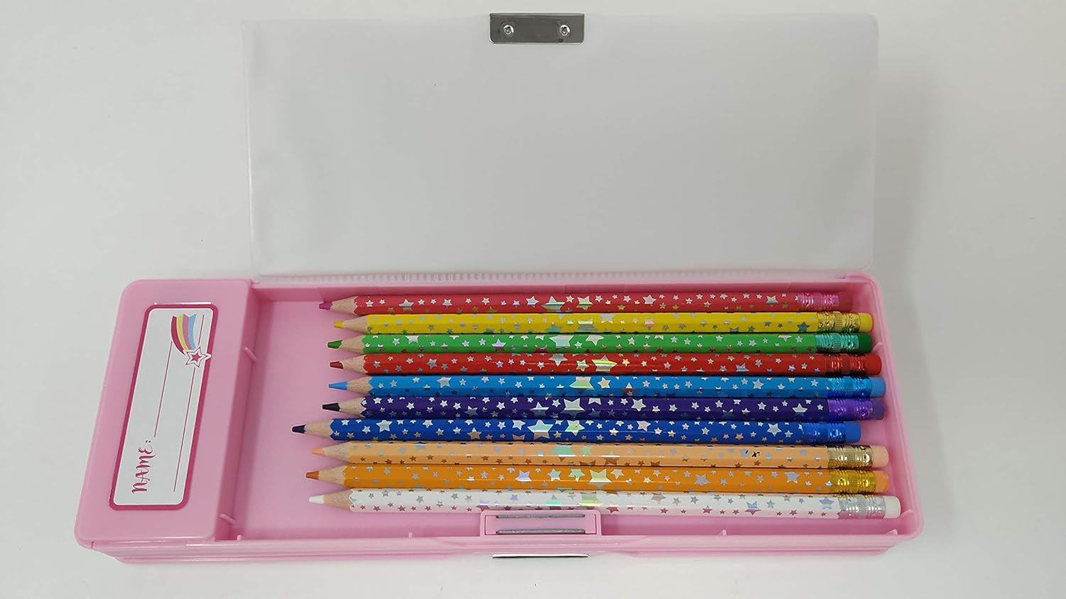 Unicorn Multifunction Pencil Case,Pencil Box for Girls. 2 Compartments Unique Stationery Set W/Z Pop Out Calculator and Pencil Sharpener. Best Back to School Gift Set for Kids, Girls & Teen.