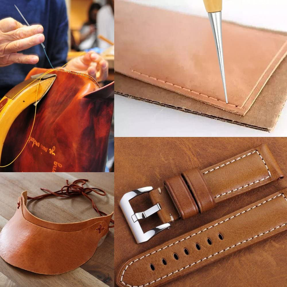 264 Yards 150D Leather Sewing Waxed Thread Cord for Leather Craft DIY 1Mm Diameter 8 Colors Sewing Thread Cord,Each of 33 Yards (Color A)