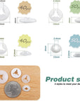 180Pcs Safety Eyes Backs 12Mm to 20Mm Plastic Washers for Safety Eyes and Noses Doll Accessories Washers for Stuffed Animals Amigurumis Crochet Bears Doll Making
