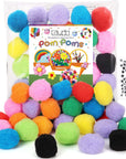 [130Pcs] 30Pcs 2 Inch Large Pom Poms with 100Pcs Wiggly Eyes, Multicolor Pom Poms for Arts and Crafts Kids DIY Projects