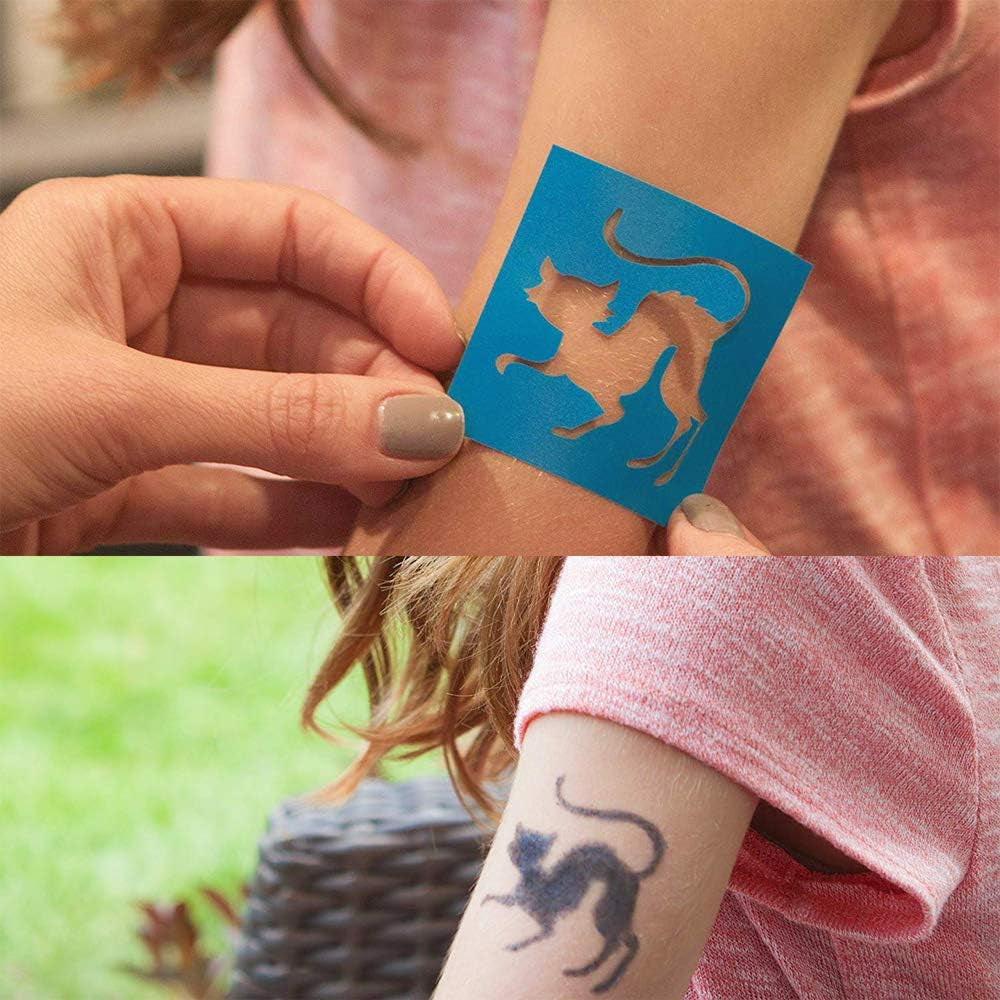 Face Painting Stencils for Kids, 200 Pieces Professional Reusable Body Paint Stencils Temporary Tattoos for Girls Boys Parties Sleepovers Birthday School Carnivals Halloween Christmas