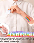 4 Pcs Rainbow Face Body Paint-Gay Pride Day Flag Face Paint-Lgbt Rainbow Stripe Crayon for Gays Pride Day,Lgbtq Community Celebrations Party
