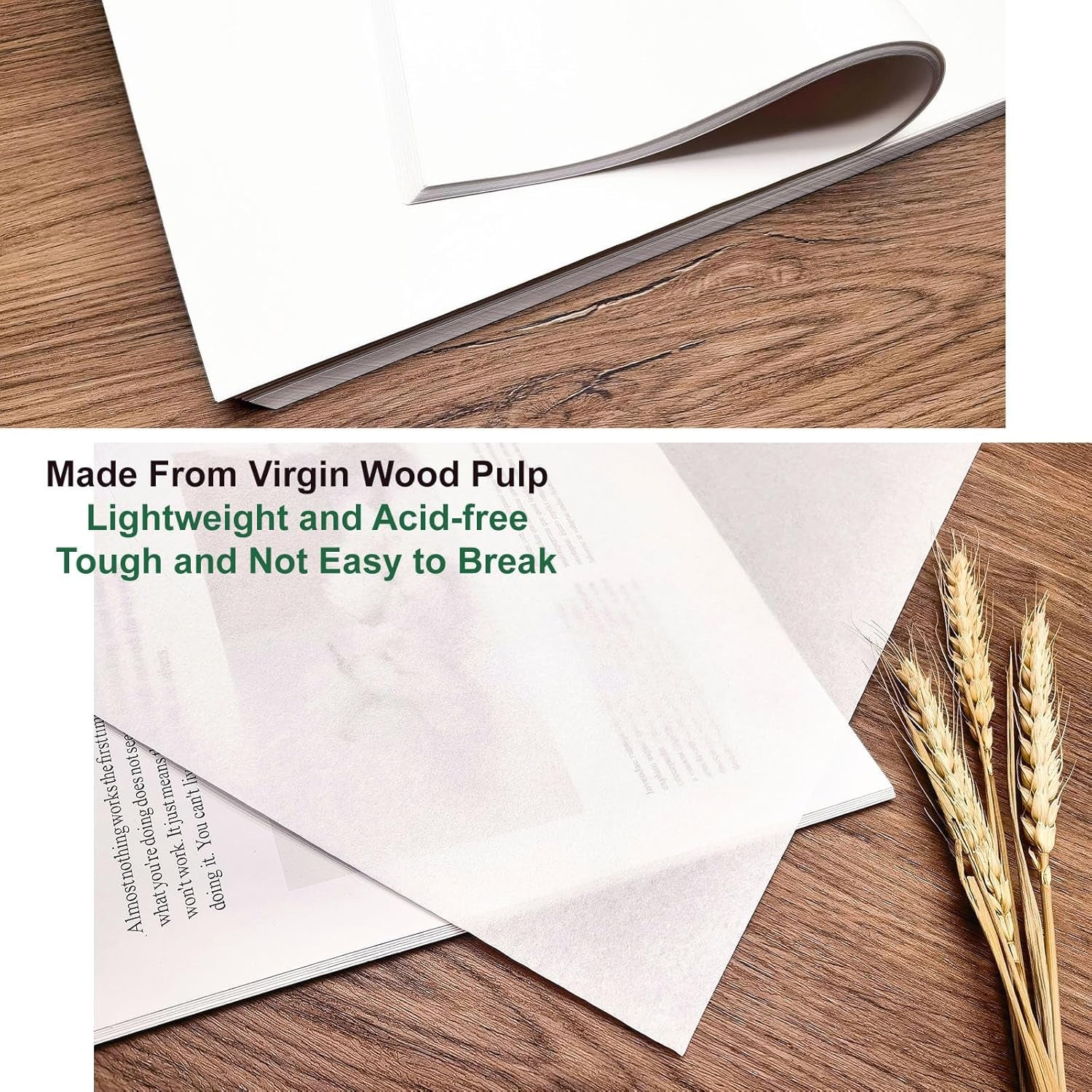 50 Sheets of Artist Teabag Paper for Mixed Media Art,16.5''X16.5''White Large Handmade Paper,Wet Strength Tissue DIY Art Craft Supplies for Painting,Collage,Cyanotype,Origami,Printmaking