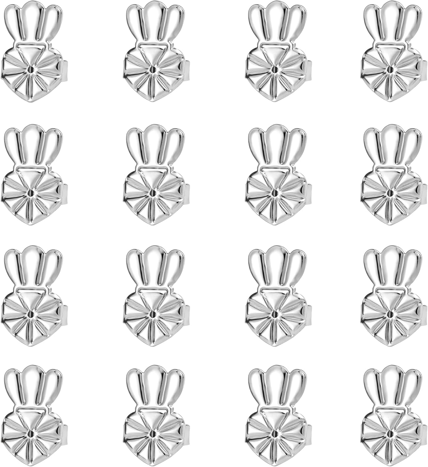 Earring Backs for Droopy Ears 8 Pairs Hypoallergenic Earring Lifters Backs for Studs, Adjustable Earring Backs Repacements for Heavy Earrings