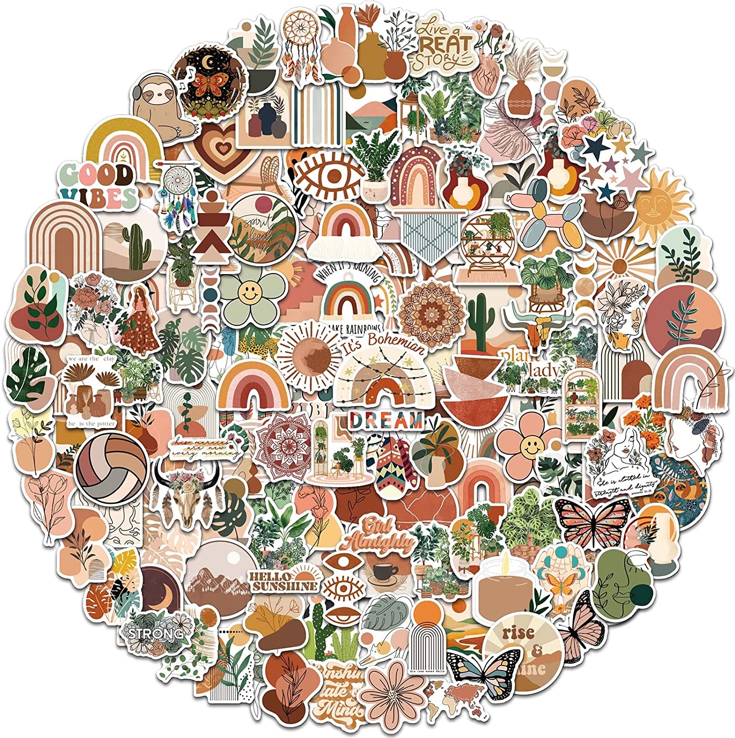 300 PCS Vintage Stickers, Aesthetic Stickers for Scrapbook Journaling Water Bottles Laptop, Scrapbooking Supplies Kit, Cottagecore Waterproof Vinyl Bullet Junk Journal Stickers for Adults Teens