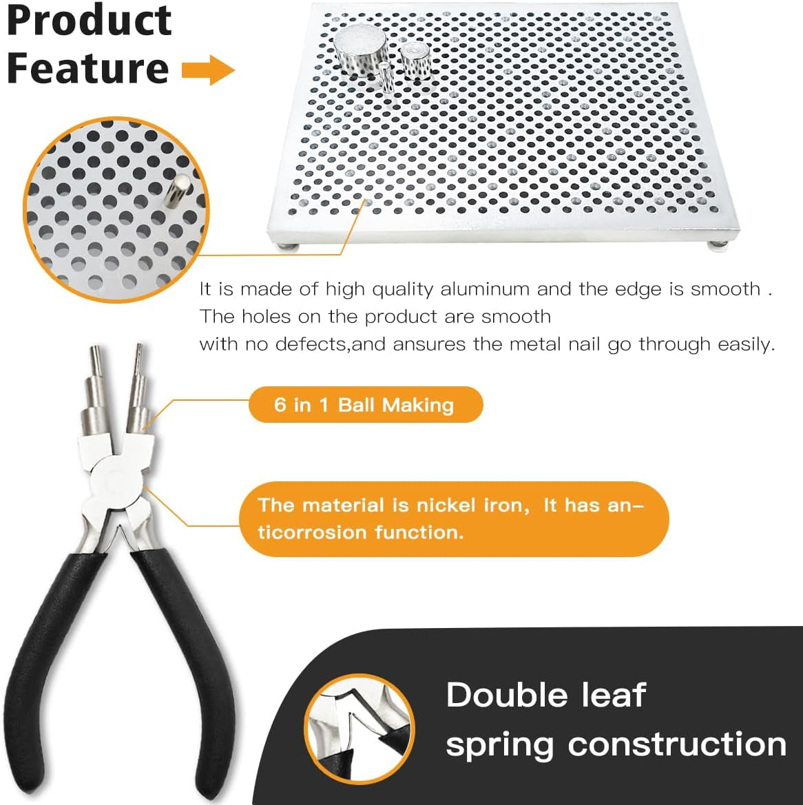 The  Wire Bending Jig Tool with 6 in 1 Wire Bending Plier Bail Making Pliers Wire Looping Pliers for Wire Jewelry Making and Wrapping