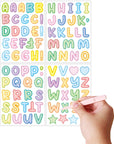 10 Sheets Colorful Letter Stickers for Kids 890 Alphabet Stickers Waterproof Water Bottle Vinyl Letter Sticker Scrapbook ABC Stickers for DIY Crafts, Card Wrapping, Handmade Labels, Name Stickers