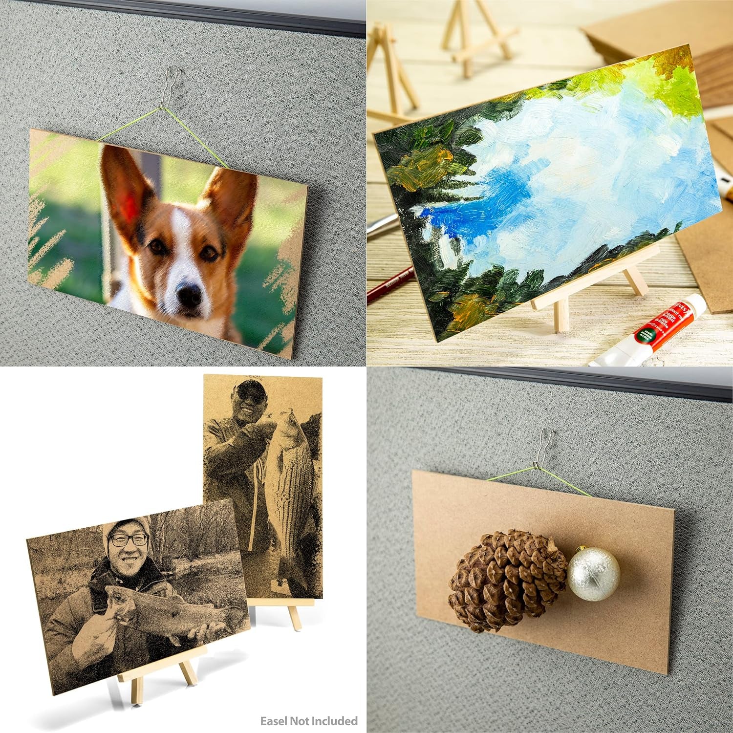 5”X9” MDF Board for Crafts, Medium Density Fiberboard, Board 1/8 Inch Thick, Hardwood Board 20PK (83154),Brown