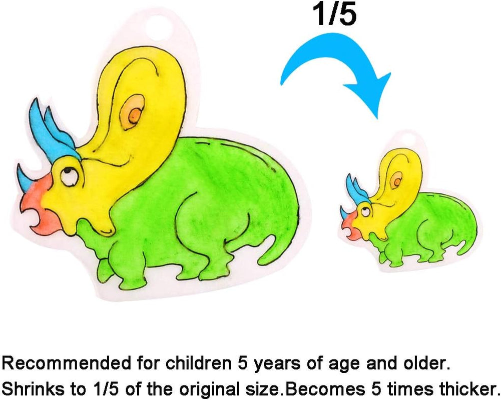 Heat Shrink Plastic Sheets Kit 145Pcs Shrink Art Kit Including 20Pcs Shrinky Paper Sheets 6Pcs Traceable Picture Keychains Accessories- Perfect for Shrinky Dink Sheets Crafts Making