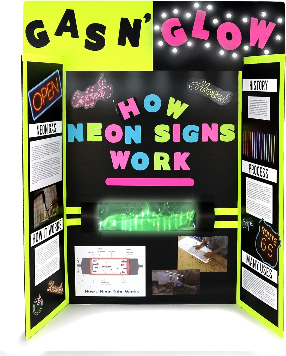 Jumbo 4&quot; Paper Poster Letters and Numbers for Projects and Crafts, Neon Colors, 190 Pieces, Study Room