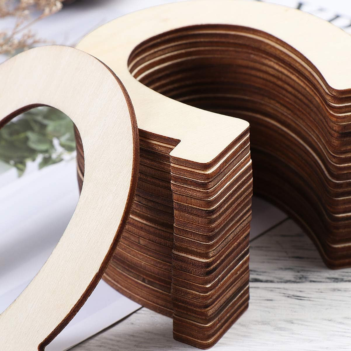 Horseshoe Wood Cutout 24Pcs Horseshoe Shape Wood Slices Unfinished Wood Chips Handicrafts Home Decorative Wooden Cutouts DIY Crafts Home Decoration Craft Projects