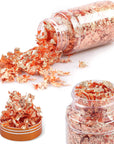 Gilding Flakes Set,Gold Foil Flakes for Resin,3 Bottles Metallic Foil Flakes for Resin Jewelry Making,Nails,Painting Art,Crafts and Slime(Gold, Silver, Copper Colors)