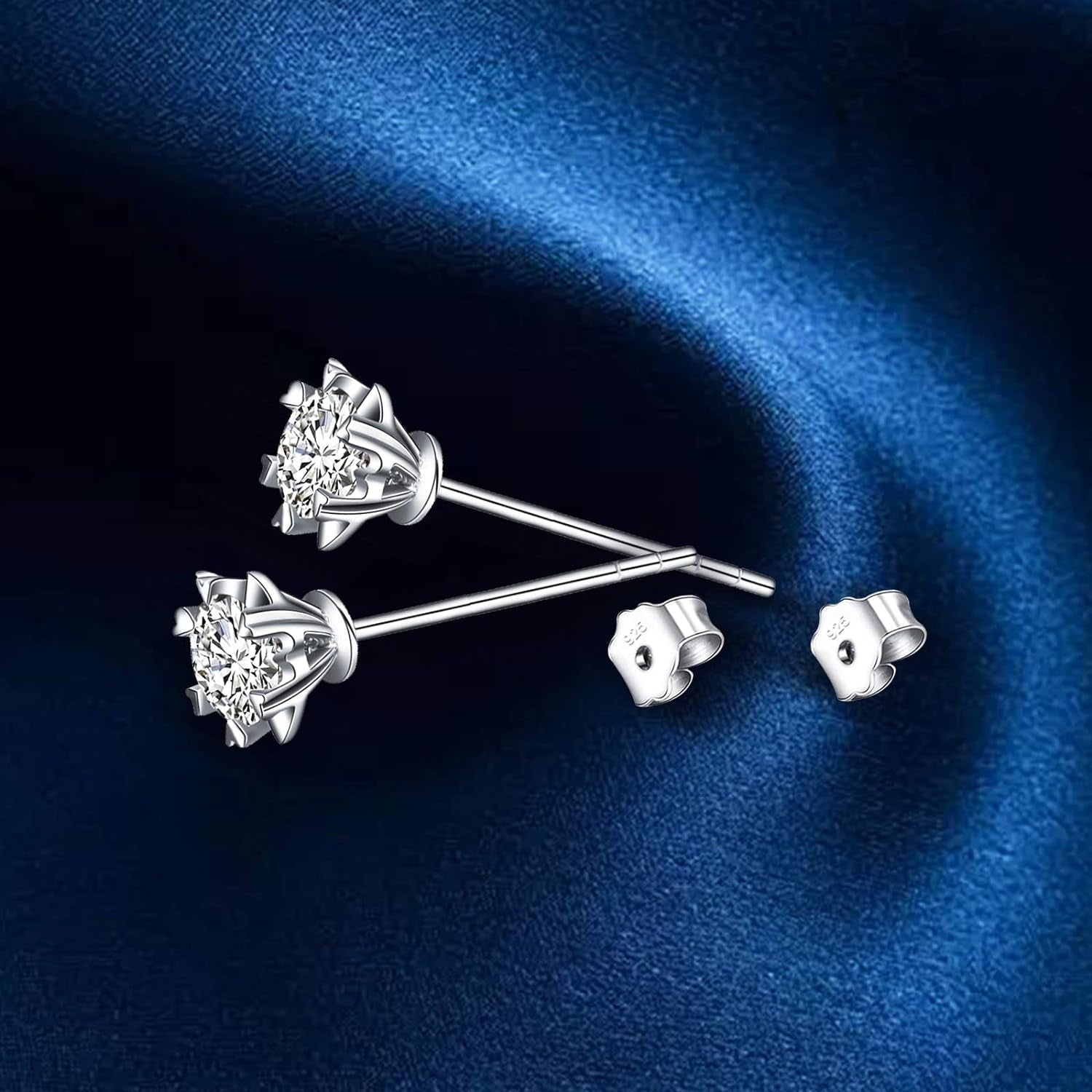 30Pcs/15 Pairs Earring Backs Replacement,Plated Silver Earring Backs for Stud,Hypoallergenic Earring Backs Replacement Secure Ear Lockings for Stud Earrings Ear Nut for Posts6X4.5Mm