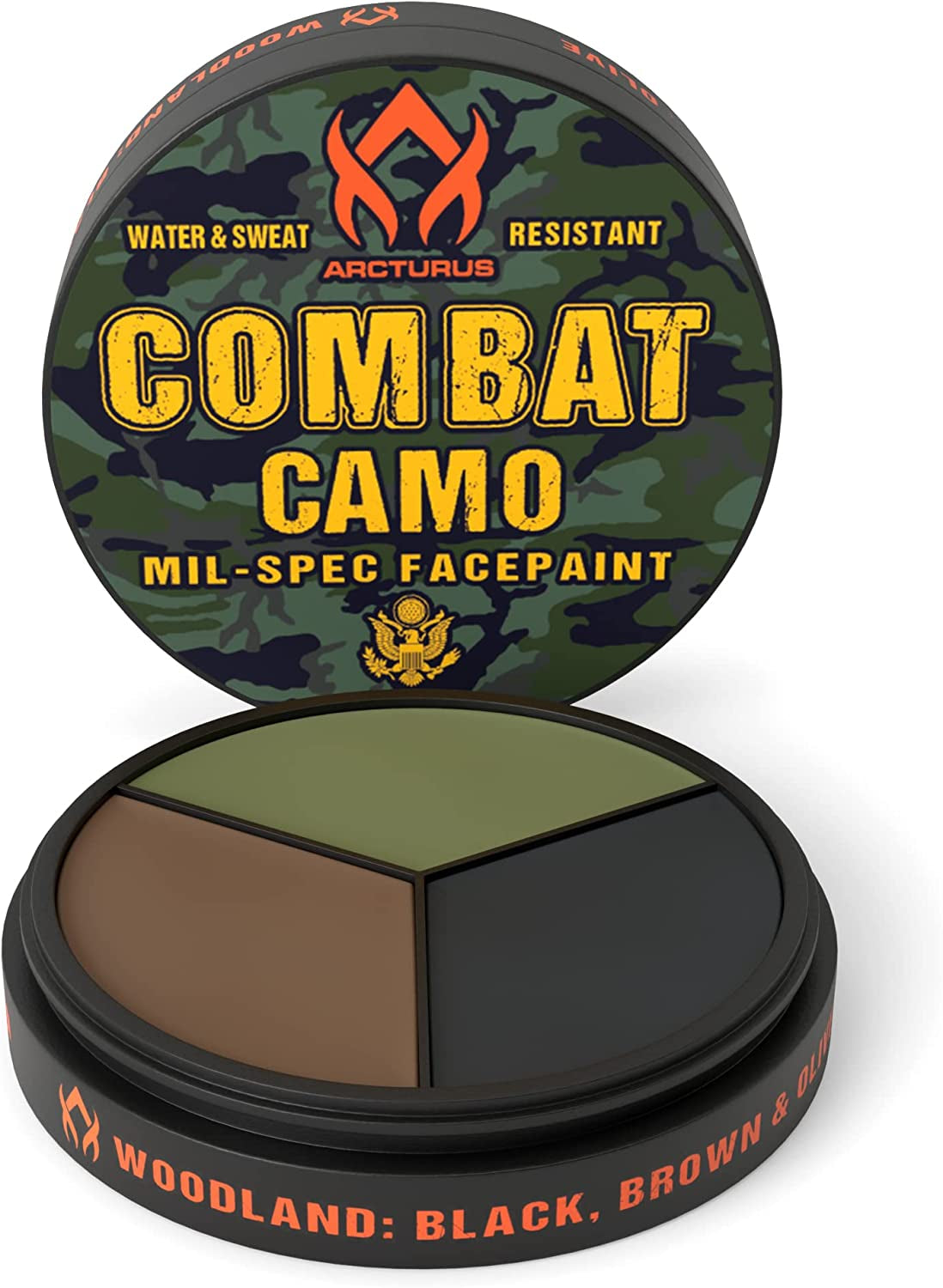 Camo Face Paint Sticks - 6 Camouflage Colors in 3 Double-Sided Tubes | Compact Camo Concealment for Hunting, Paintball, Airsoft or Military Use