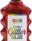 Glue with Glitter for Arts and Crafts, 8 Colors (6.76 Oz, 8 Pack)
