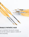 Paint Brush Set, Miniature Detail, 11 Pcs for Oil, Acrylic, Watercolor and Gouache, Nylon Hair Paint Brush with Natural Wood Handle, Great for Beginners and Professionals