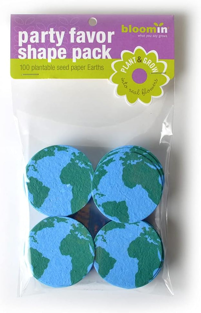 Seed Paper Shapes Pack - Earth Shapes - 100 Shapes per Pack - 2.1