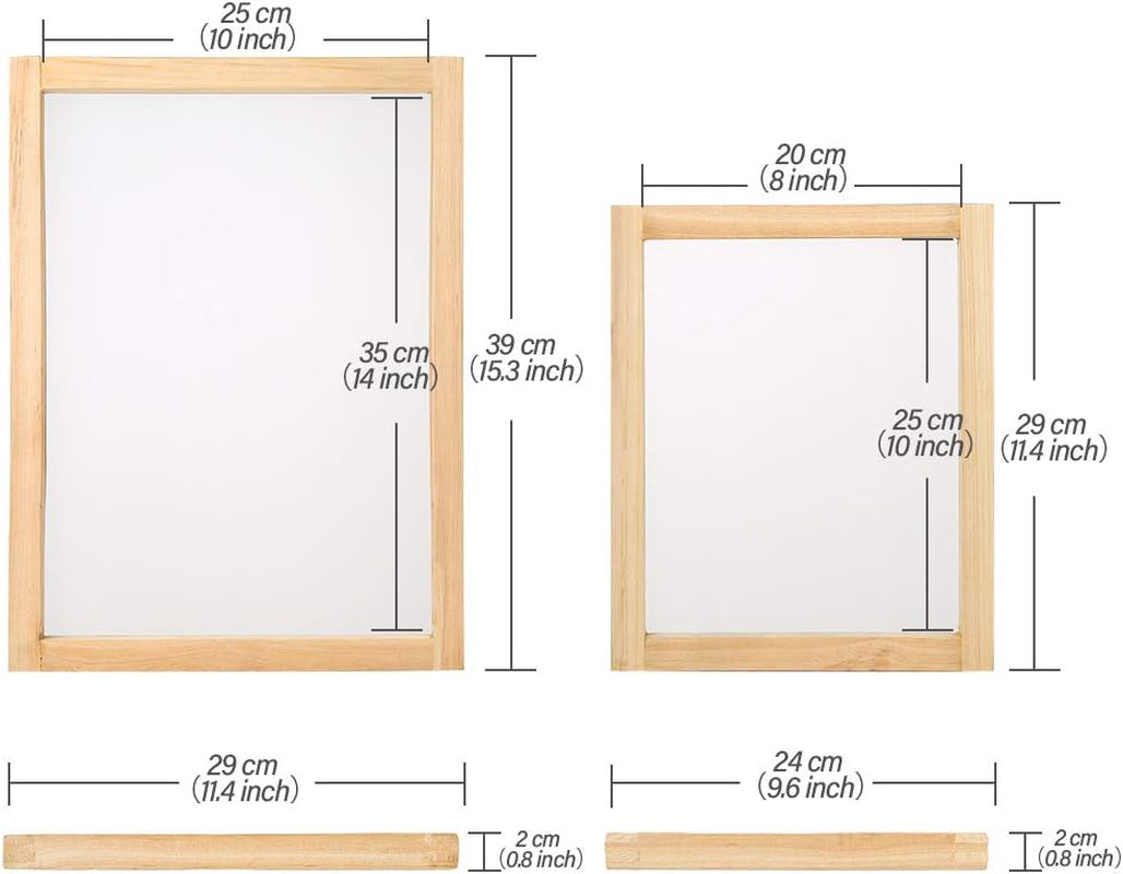42 Pieces Screen Printing Kit with Instructions, Include 2 Pieces Wood Silk Screen Printing Frames, 5 Colors Fine Glitter, Screen Printing Squeegee, and Waterproof Transparency Films